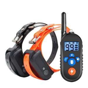 Waterproof and rechargeable dog training collar for 2 dogs Waterproof and rechargeable dog training collar for 2 dogs