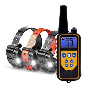 Dog Training Collar with 800 yards Wireless Remote WaterProof&Rechargeable for 3 dogs Dog Training Collar with 800 yards Wireless Remote WaterProof&Rechargeable for 3 dogs