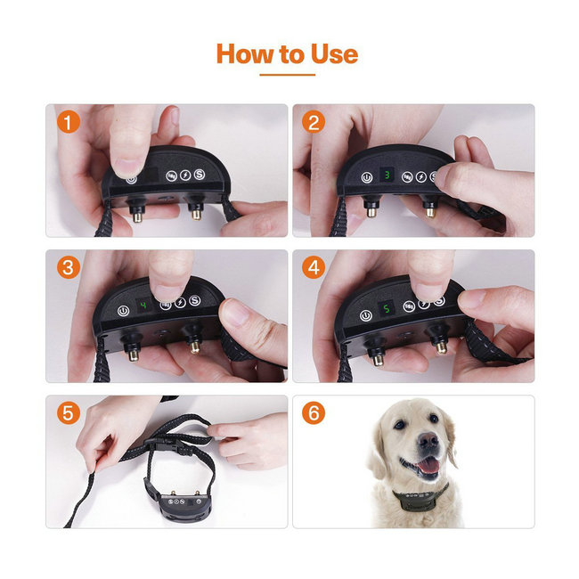 Rechargeable No Bark Collar Anti Barking Device Stop Dogs Barking Collar