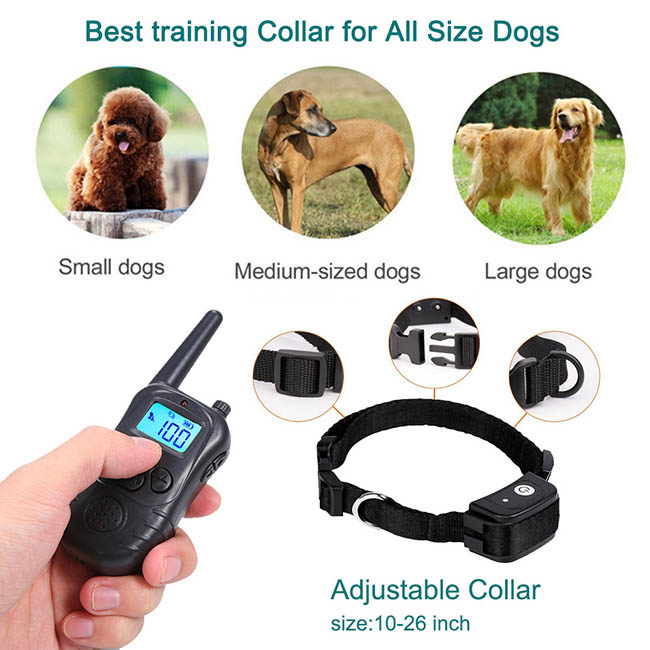 Dog Training Collar with Wireless Remote WaterProof&Rechargeable